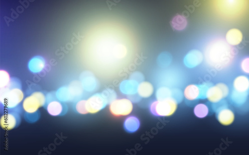 City lights at night bokeh soft light abstract backgrounds, Vector eps 10 illustration bokeh particles, Backgrounds decoration
