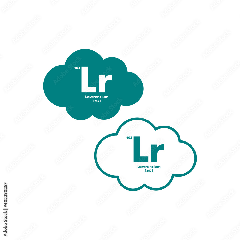 lawrencium icon set. vector template illustration for web design lawrencium icon set. vector template illustration for web design