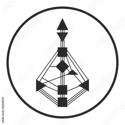 Obraz na płótnie Human Design Chart Gene keys black circle w salonie