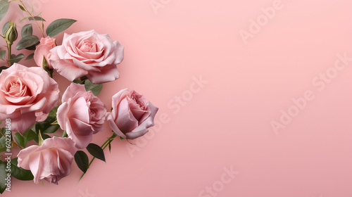 Pink roses on pink back,perfect for a valentins card or gift for your lover!