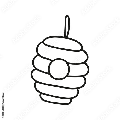Vector illustration of a bee hive in doodle style.