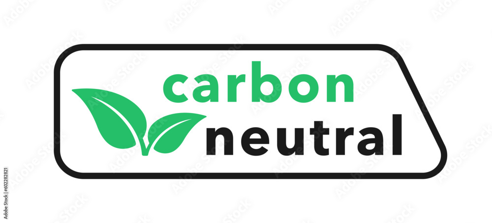 Carbon neutral icon logo. CO2 neutral labels. Ecology no pollution sign. Zero carbon footprint, carbon emissions free, eco-friendly production. Vector Carbon neutral icon logo. CO2 neutral labels. Ecology no pollution sign. Zero carbon footprint, carbon emissions free, eco-friendly production. Vector