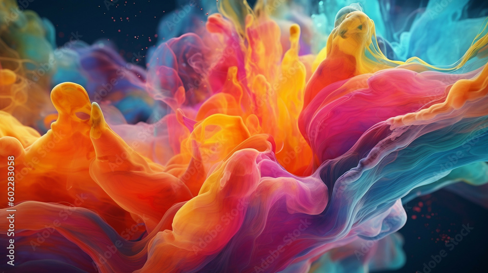 Naklejka premium Abstract Liquid color wallpaper, bright beautiful colors