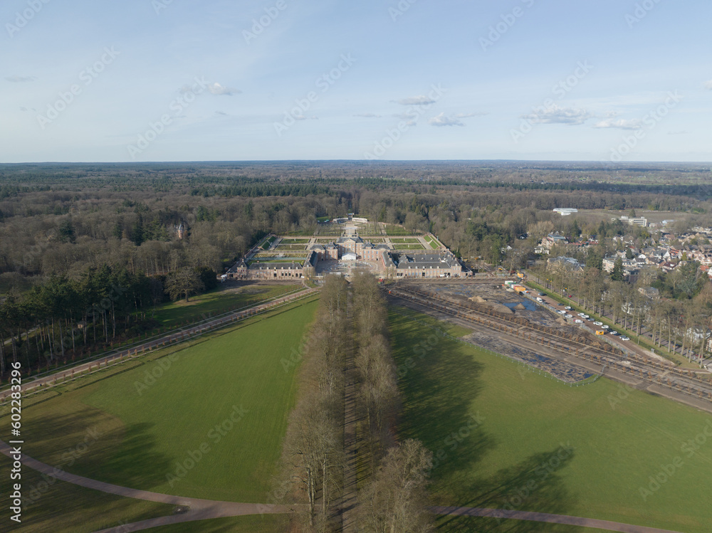 From its ornate design to its prestigious history, Paleis Het Loo's majestic beauty is captured in stunning aerial photography that will leave you in awe.