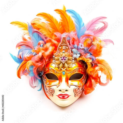 Venetian masks isolated on white 