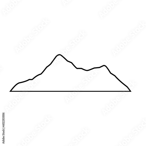 Mountains Outline Sketch 