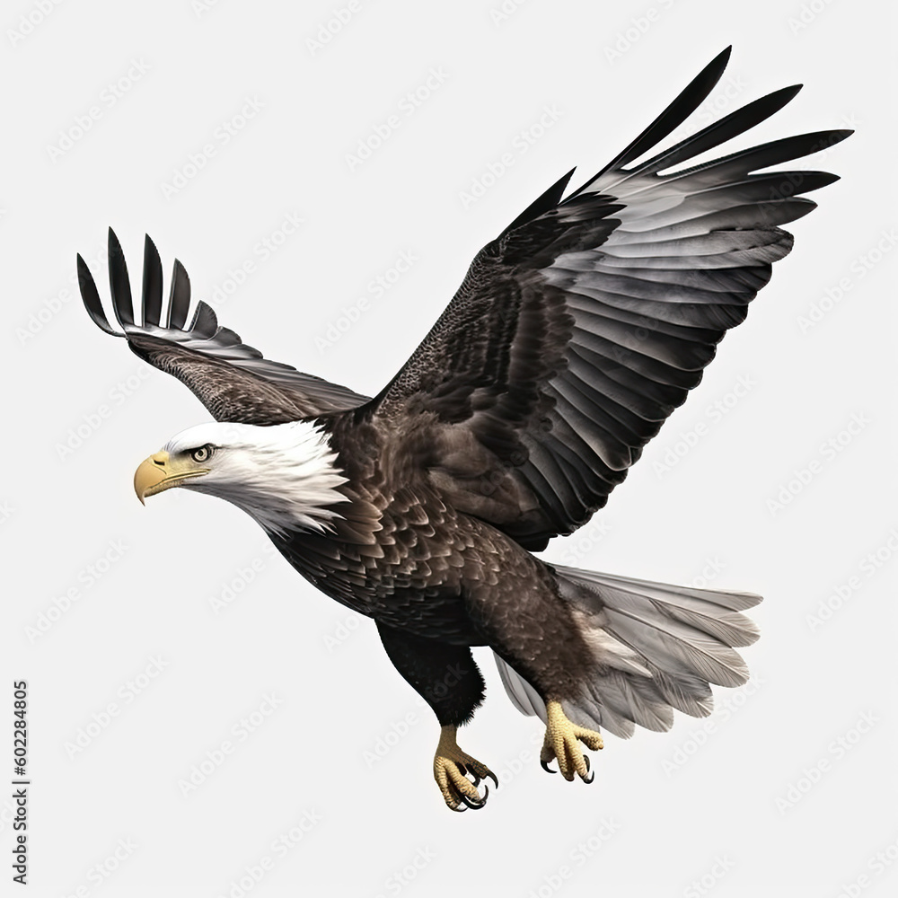 Fototapeta premium eagle isolated on white background