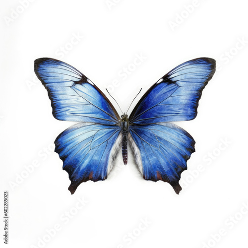 Blue butterfly isolated on white background © Kemal