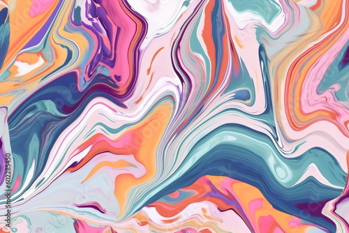 marbled paint abstract pattern jewel tone background  made with generative ai 