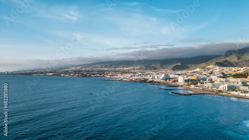 Aerial view of the landscape at the south of Tenerife