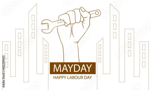 illustration vector graphic of labour day or mayday
