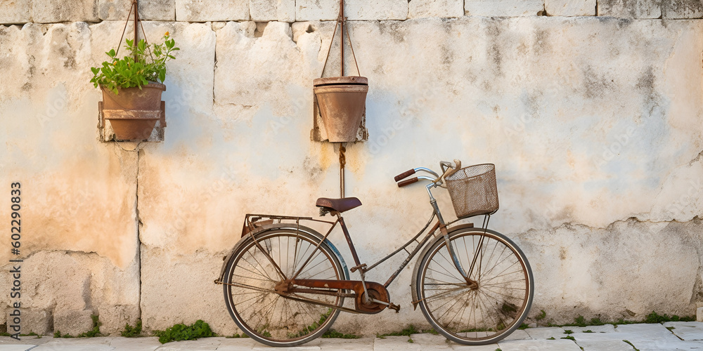 Old rusty bicycle