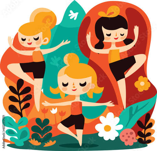Yoga girls nature