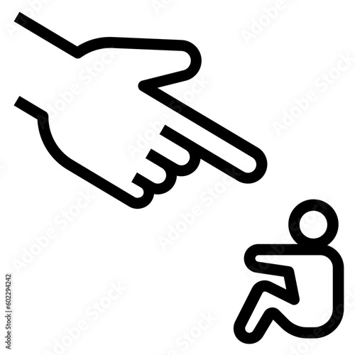 blame outline style icon
