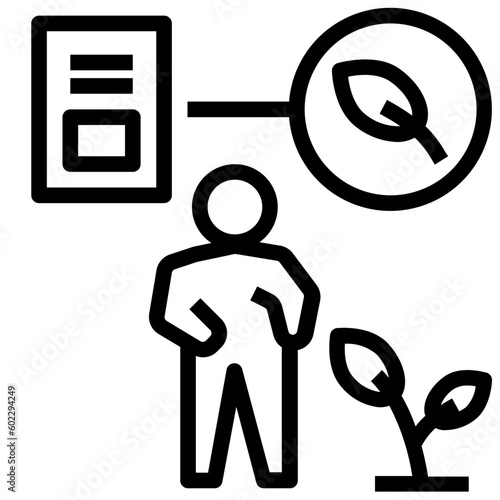 botanist outline style icon