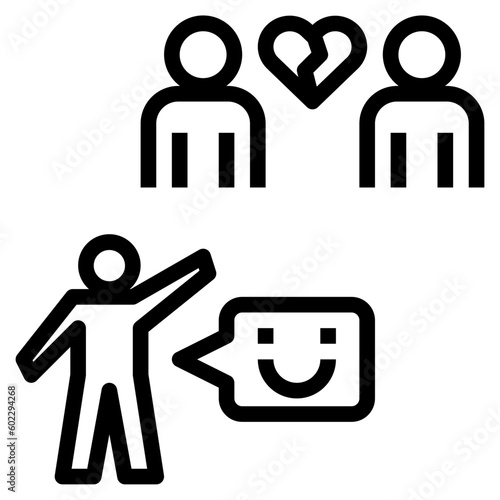 bully outline style icon