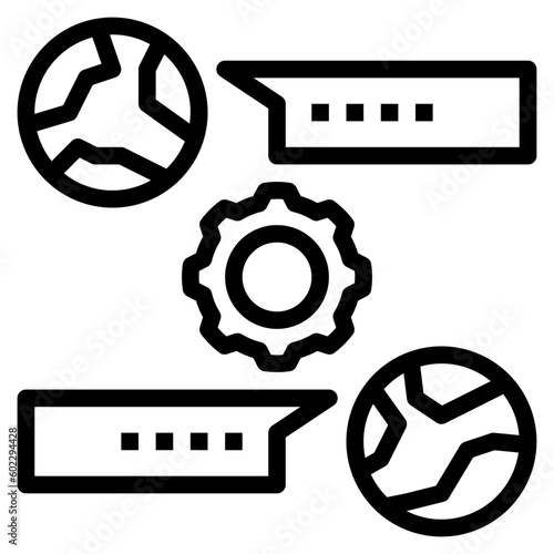 communicate outline style icon