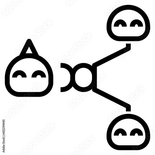 cloning outline style icon
