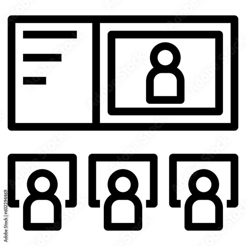 communication outline style icon
