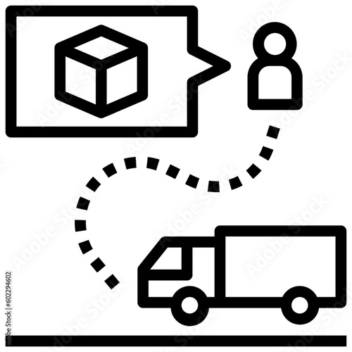 delivery outline style icon
