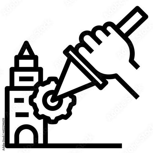 destroy outline style icon