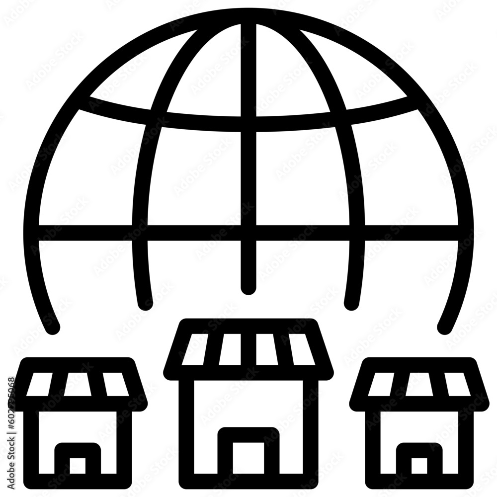 globalization outline style icon globalization outline style icon