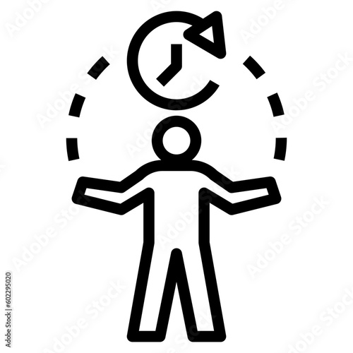 Foto free,time outline style icon