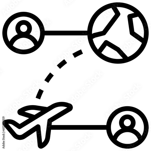 globalization outline style icon