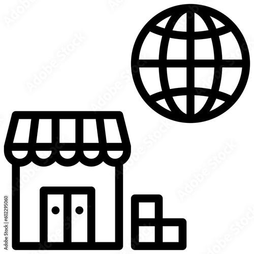 globalization outline style icon