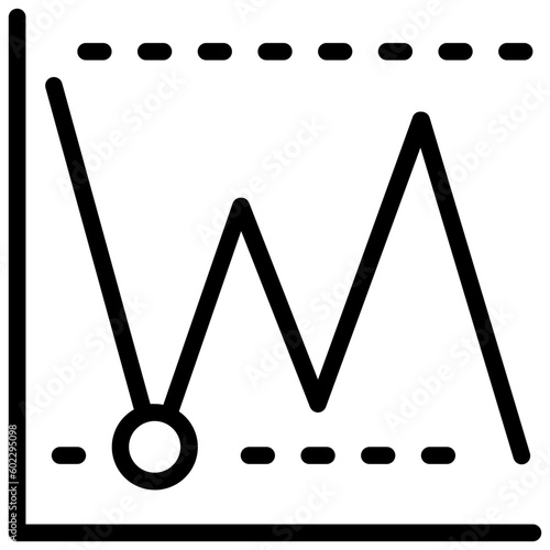 graph outline style icon