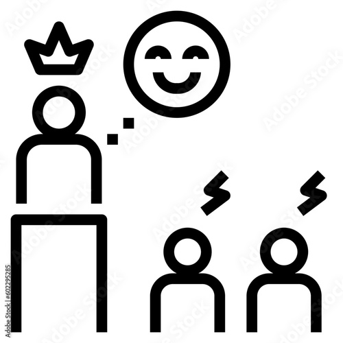 inequality outline style icon