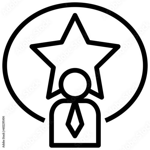 leadership outline style icon