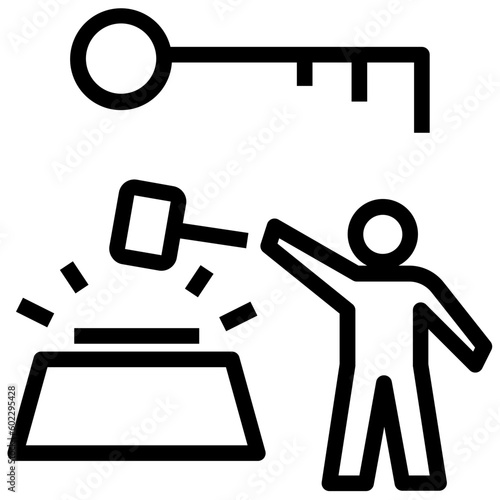 locksmith outline style icon