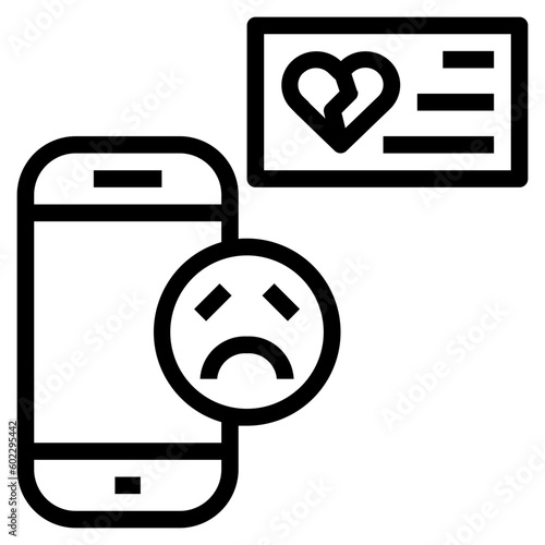 love outline style icon