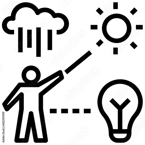 meteorologist outline style icon