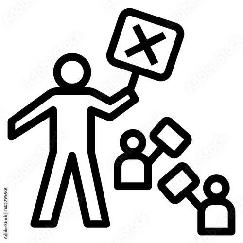 oppose outline style icon