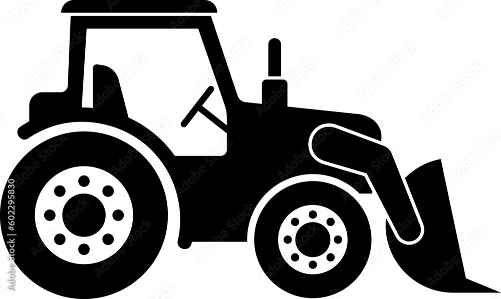 Bulldozer icon for roads. Road bulldozer vector icon in outline form, black color flat, isolated silhouette for logotype, wallpaper, background, poster, banner template. Bulldozer icon for roads. Road bulldozer vector icon in outline form, black color flat, isolated silhouette for logotype, wallpaper, background, poster, banner template.
