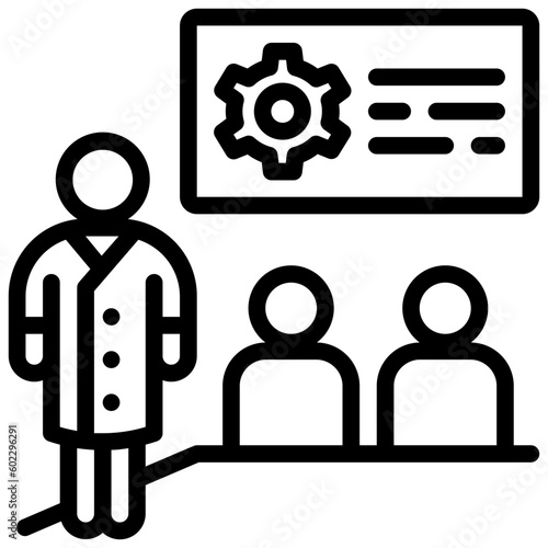 training outline style icon