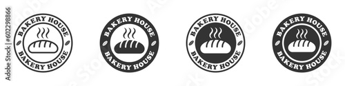 Bakery house logo. Vector illustration.