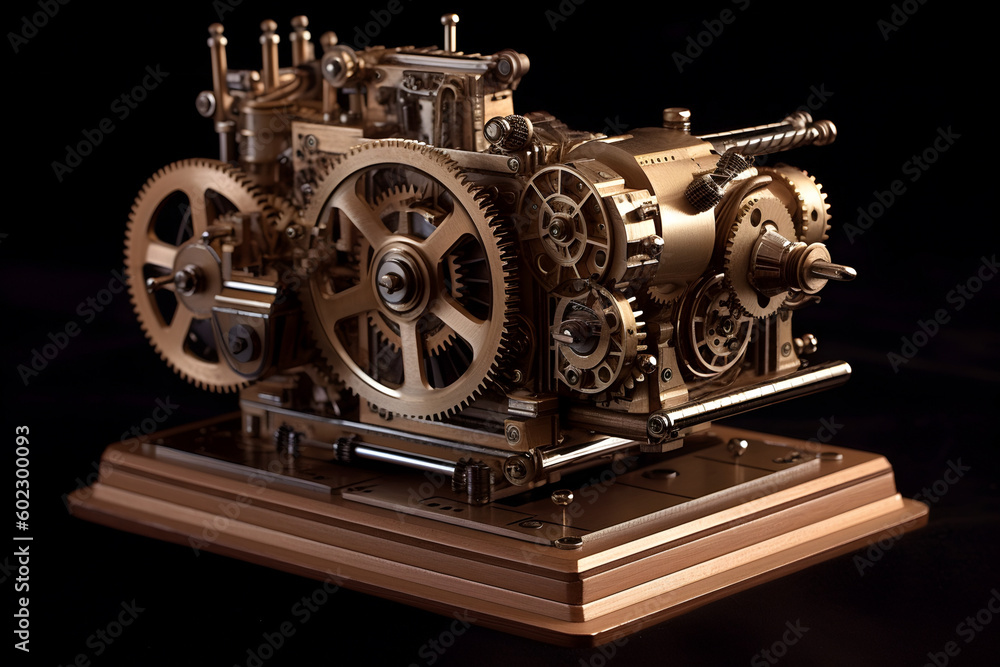 Obraz premium steampunk antique clock mechanism