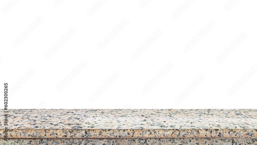 Concrete shelf table isolated on a white background Concrete shelf table isolated on a white background
