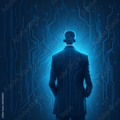 Fototapeta Cyber security and data protection Business Intelligence 