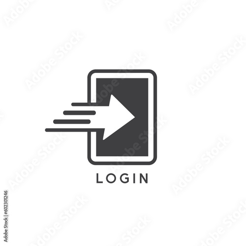 illustration of login, login icon, vector art.