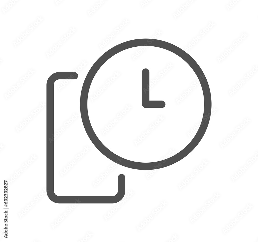 Time related icon outline and linear symbol.
Time related icon outline and linear symbol.