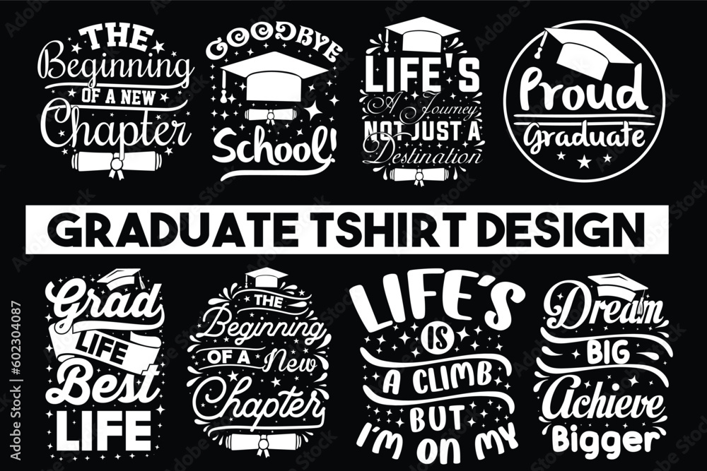 Fototapeta premium Graduation T-shirt design bundle, Kindergarten graduate shirt bundle, Graduation Gift, Kindergarten Grad Shirts.
