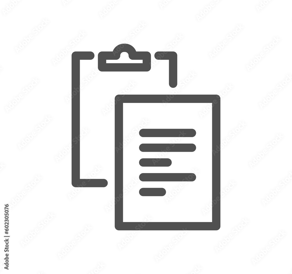 Clipboard related icon outline and linear symbol. Clipboard related icon outline and linear symbol.