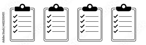clip board icon set isolated