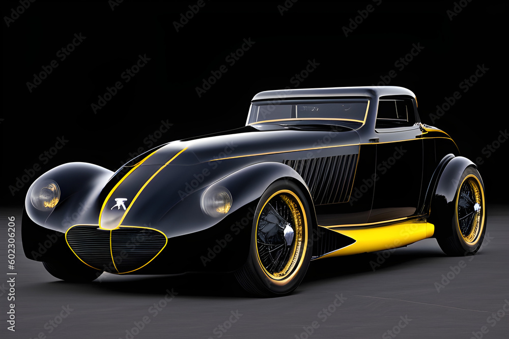 classic car isolated on black classic car isolated on black