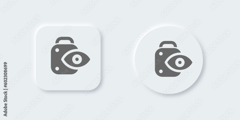 Private solid icon in neomorphic design style. Privacy signs vector illustration. Private solid icon in neomorphic design style. Privacy signs vector illustration.