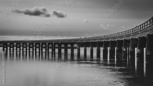 Canvas-taulu Tay Rail Bridge on the River Tay At Dundee Scotland